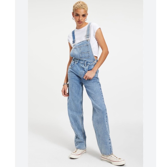 Jeans Straight By Good American In Blue Denim, Size:6 main image 1